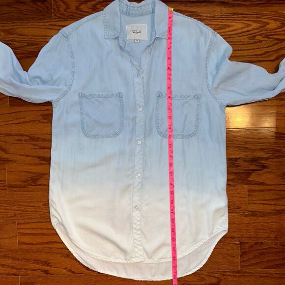 Rails Carter Light Vintage Dip Dye Ombre Tencel Button Up Top Size XS - Picture 16 of 16